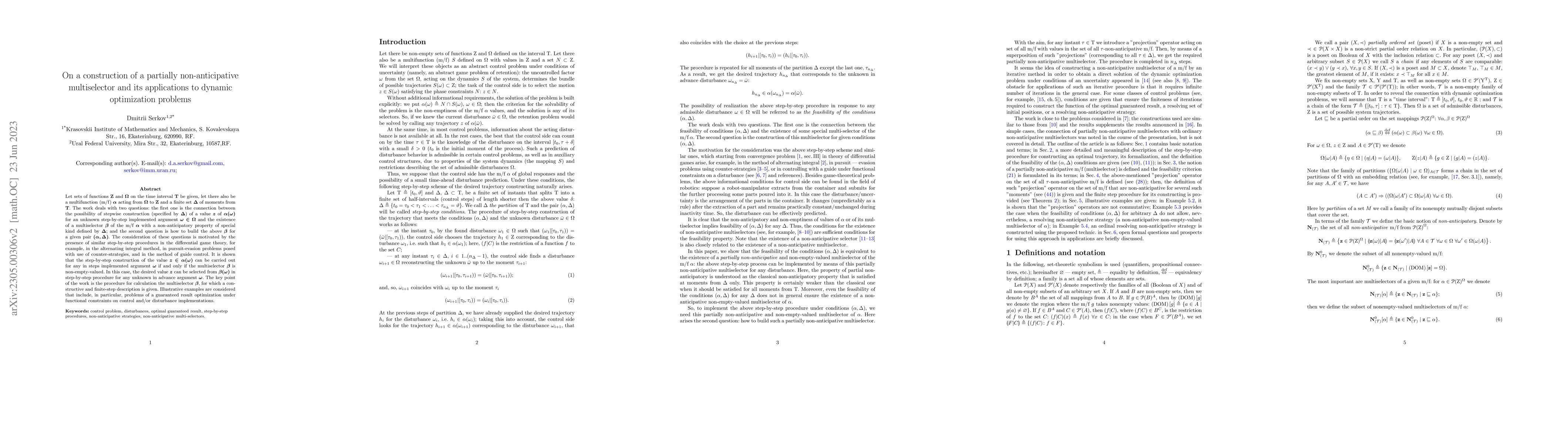 Thumbnail for On a construction of a partially non-anticipative multiselector and its
  applications to dynamic optimization problems