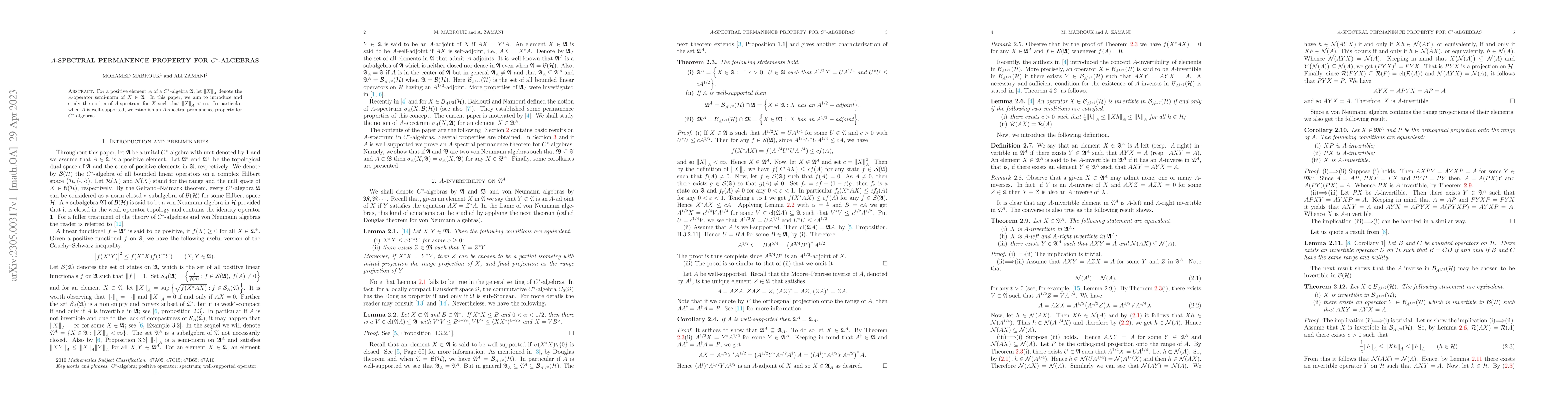 Thumbnail for $A$-spectral permanence property for $C^*$-algebras