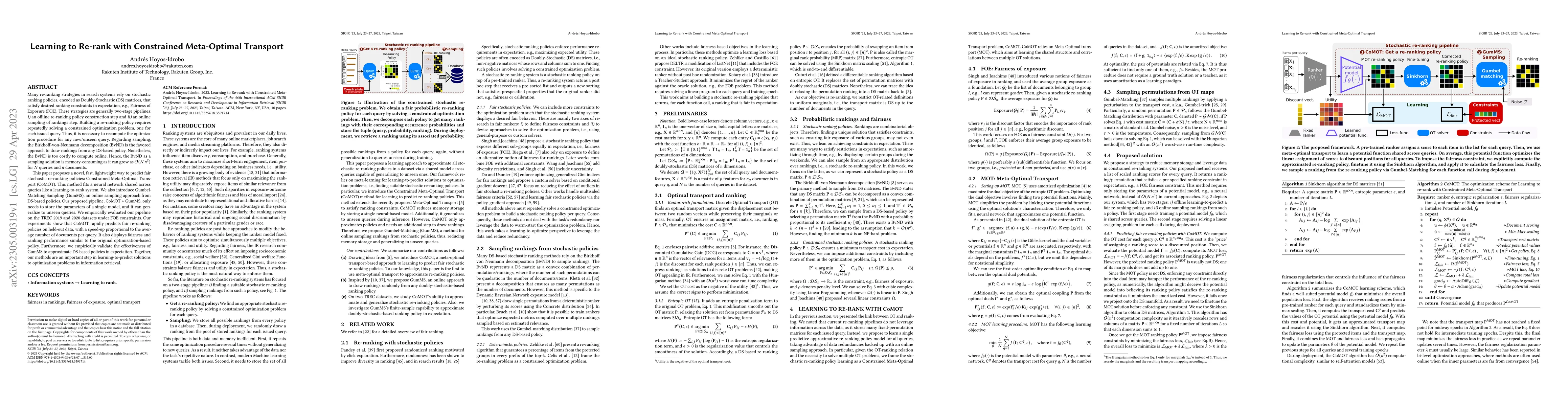 Thumbnail for Learning to Re-rank with Constrained Meta-Optimal Transport