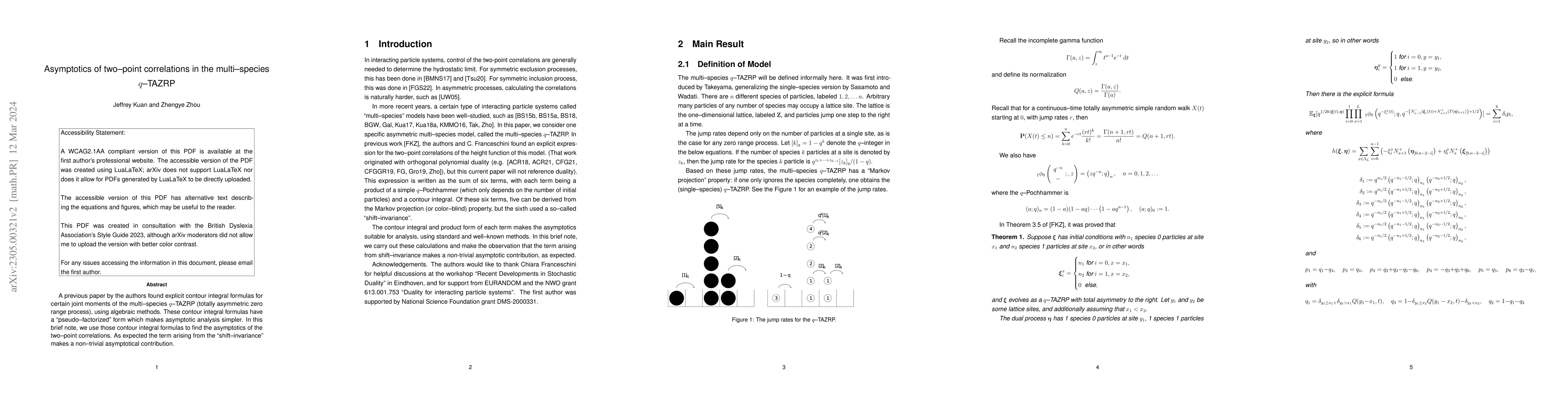 Thumbnail for Asymptotics of two-point correlations in the multi-species q-TAZRP