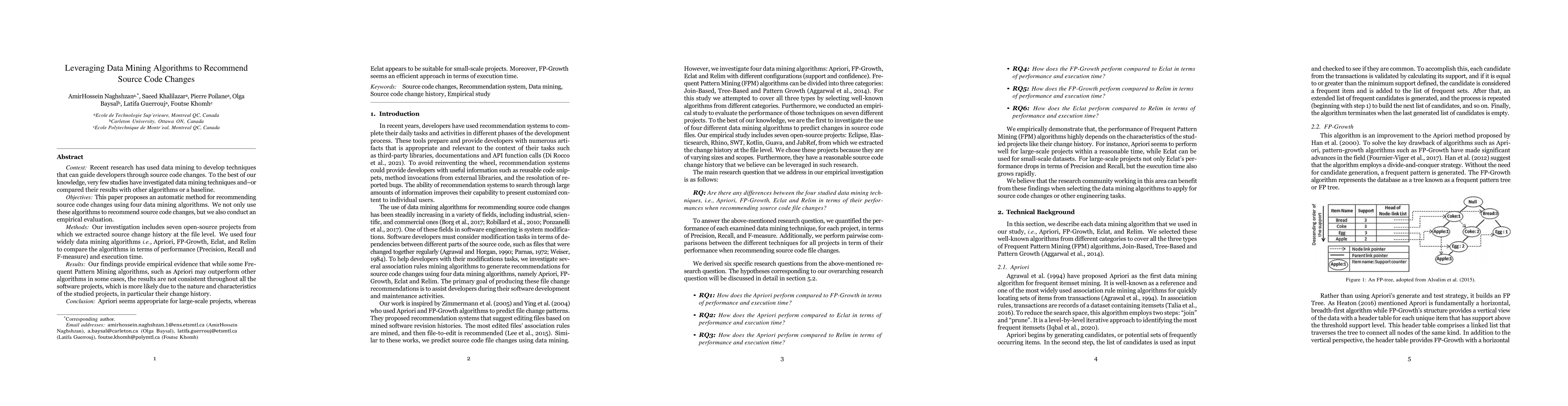 Thumbnail for Leveraging Data Mining Algorithms to Recommend Source Code Changes