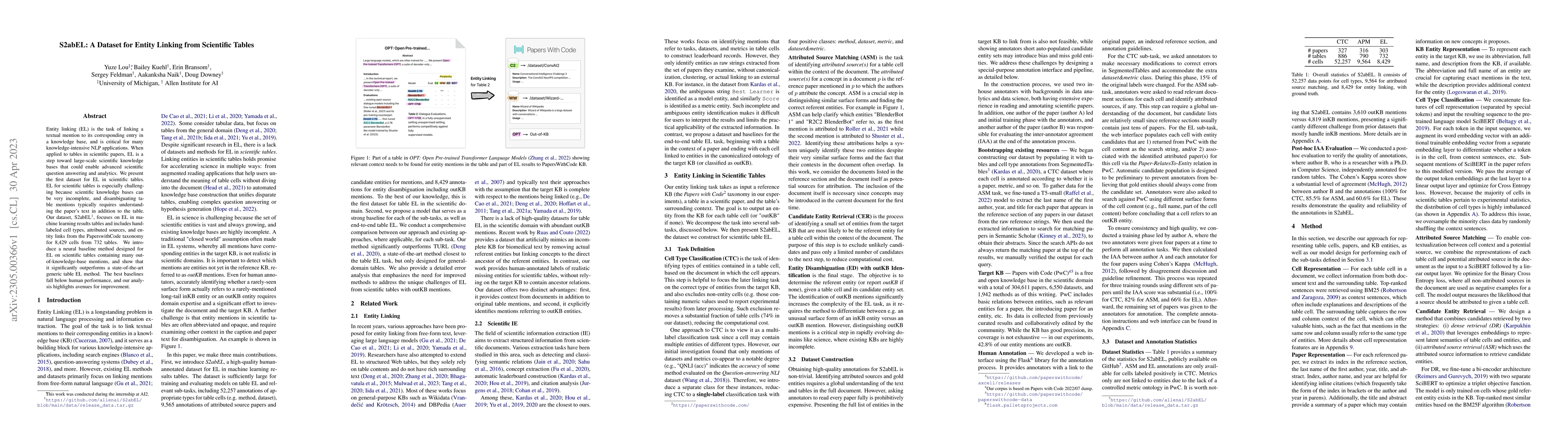 Thumbnail for S2abEL: A Dataset for Entity Linking from Scientific Tables