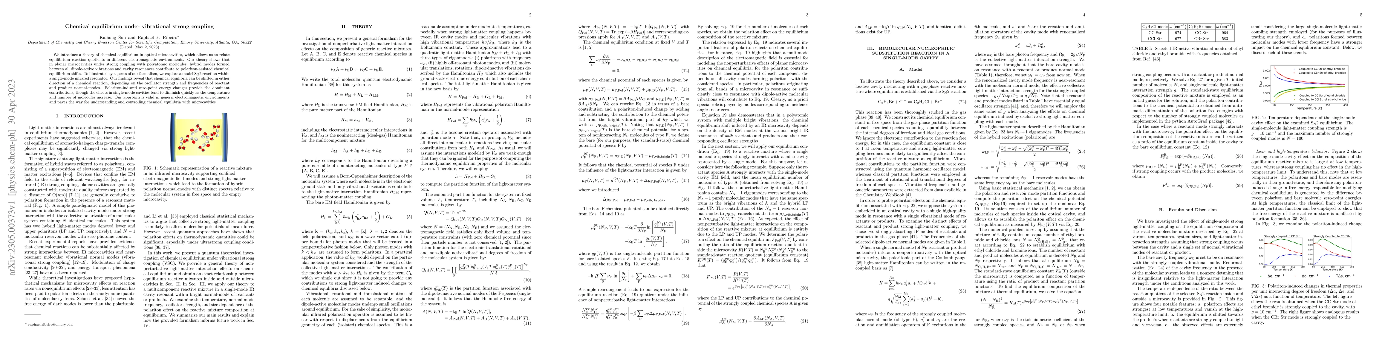 Thumbnail for Chemical equilibrium under vibrational strong coupling