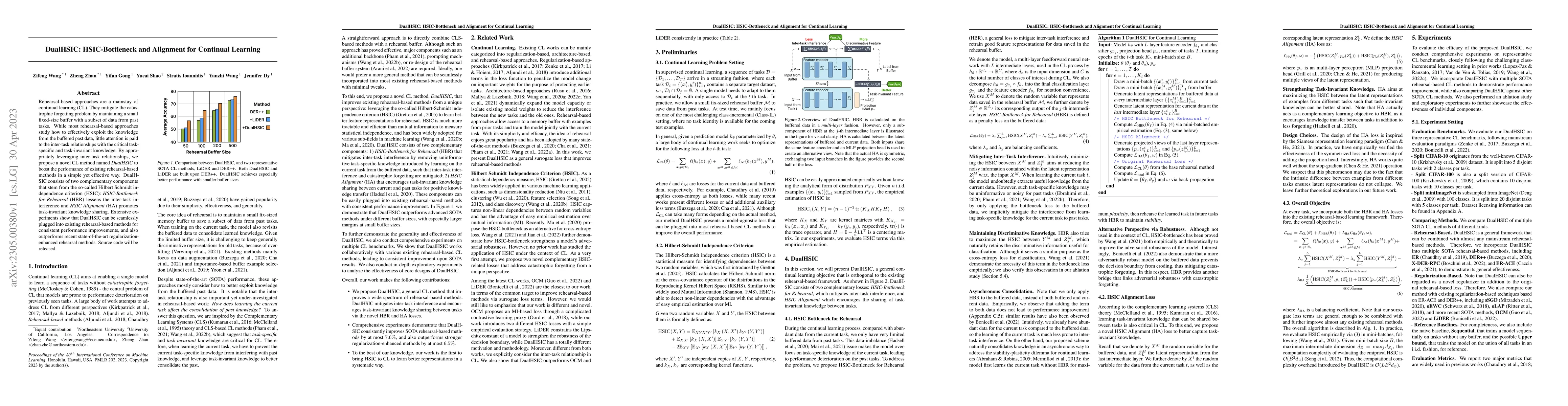 Thumbnail for DualHSIC: HSIC-Bottleneck and Alignment for Continual Learning