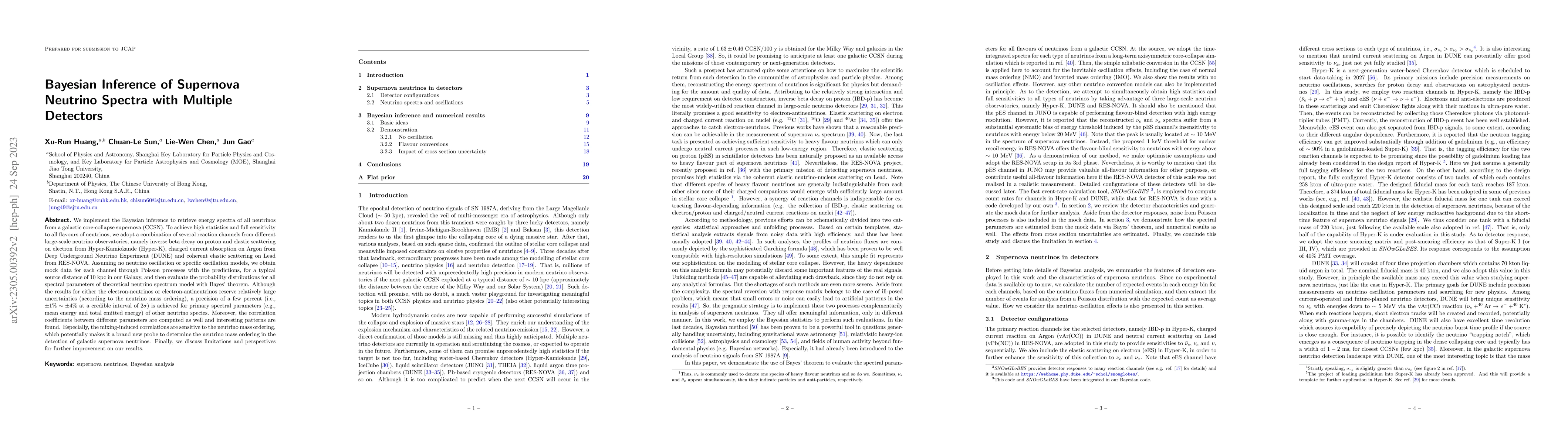 Thumbnail for Bayesian Inference of Supernova Neutrino Spectra with Multiple Detectors
