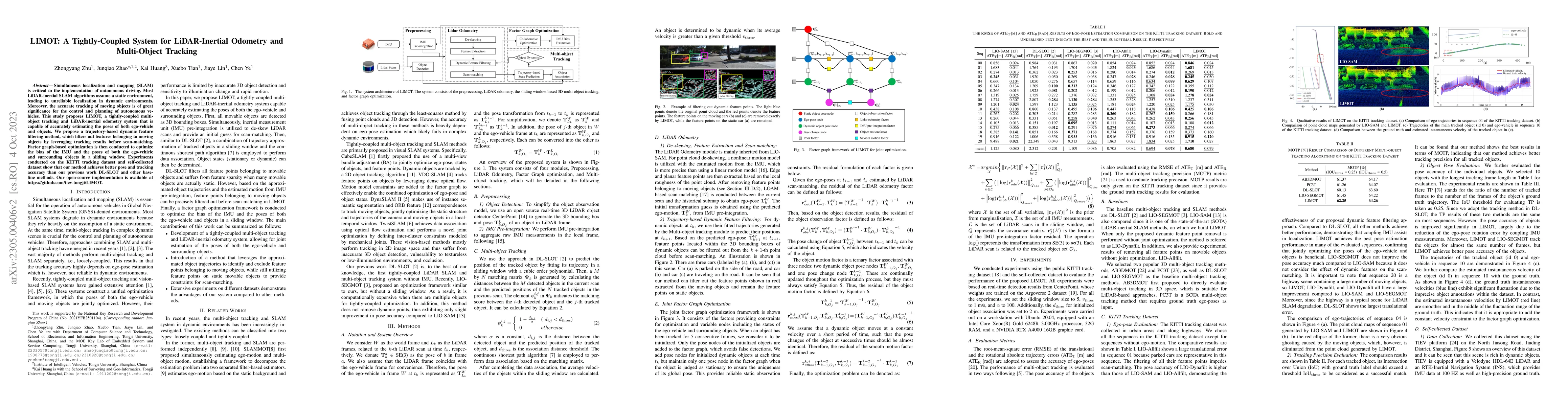Thumbnail for LIMOT: A Tightly-Coupled System for LiDAR-Inertial Odometry and
  Multi-Object Tracking