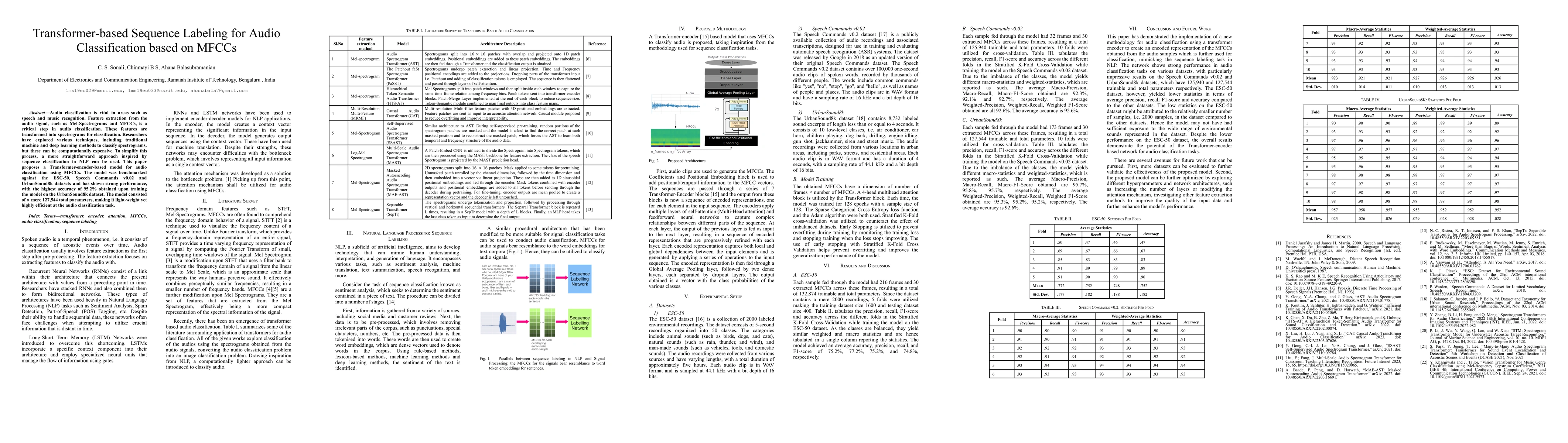 Thumbnail for Transformer-based Sequence Labeling for Audio Classification based on
  MFCCs