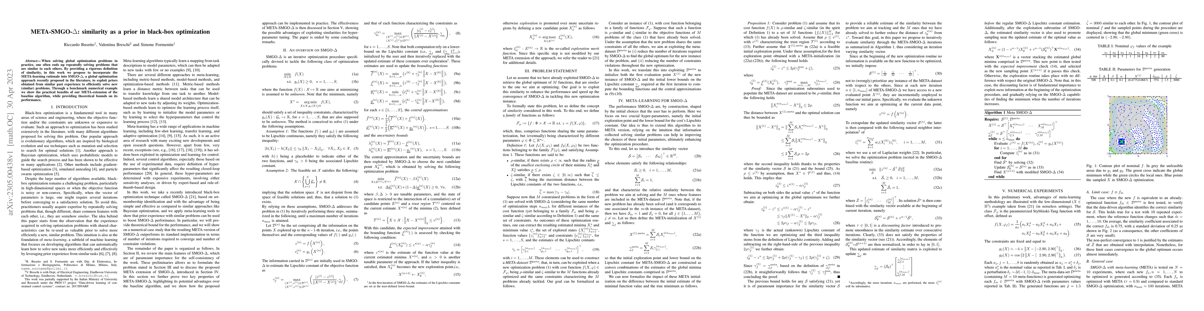 Thumbnail for META-SMGO-$\Delta$: similarity as a prior in black-box optimization