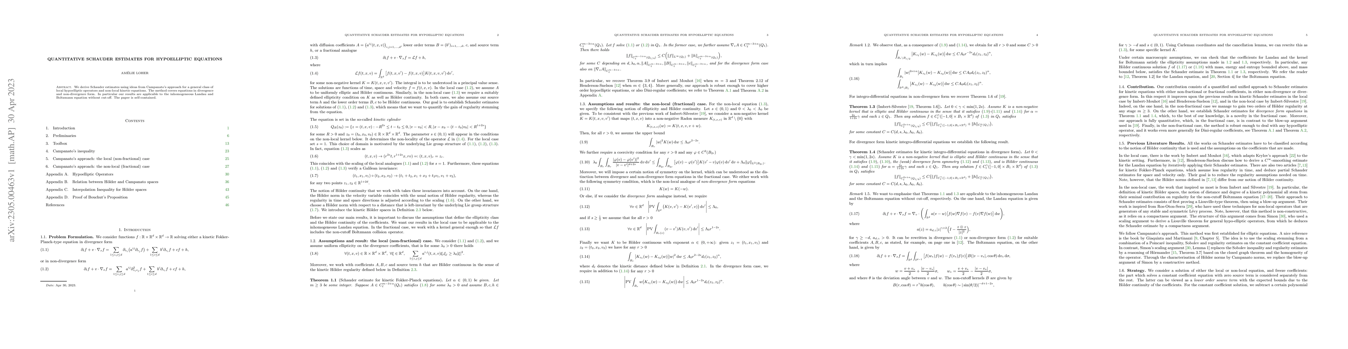 Thumbnail for Quantitative Schauder estimates for hypoelliptic equations