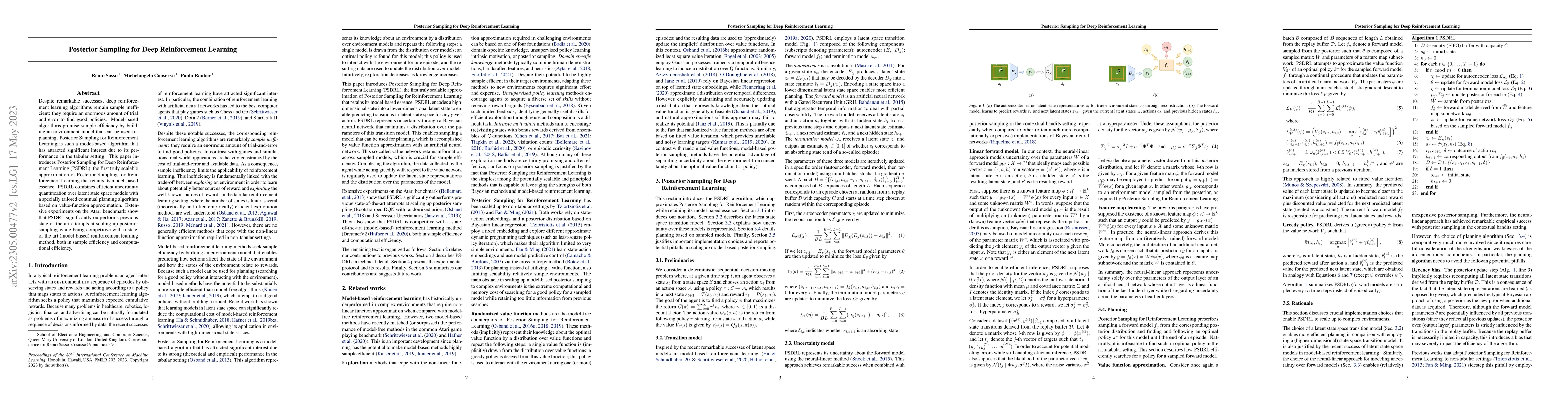 Thumbnail for Posterior Sampling for Deep Reinforcement Learning
