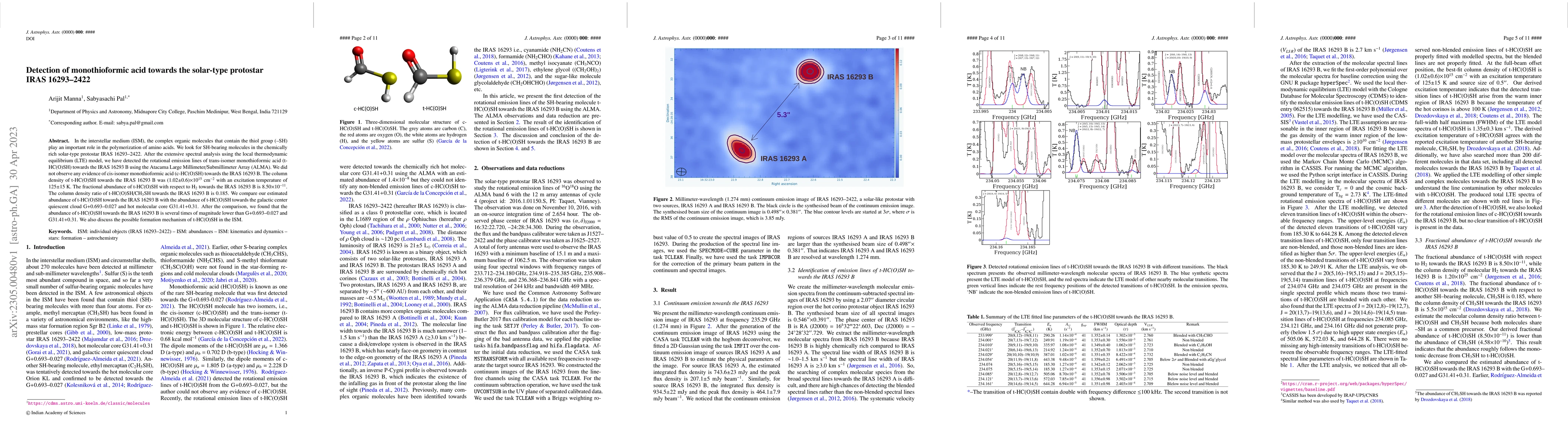 Thumbnail for Detection of monothioformic acid towards the solar-type protostar IRAS
  16293-2422