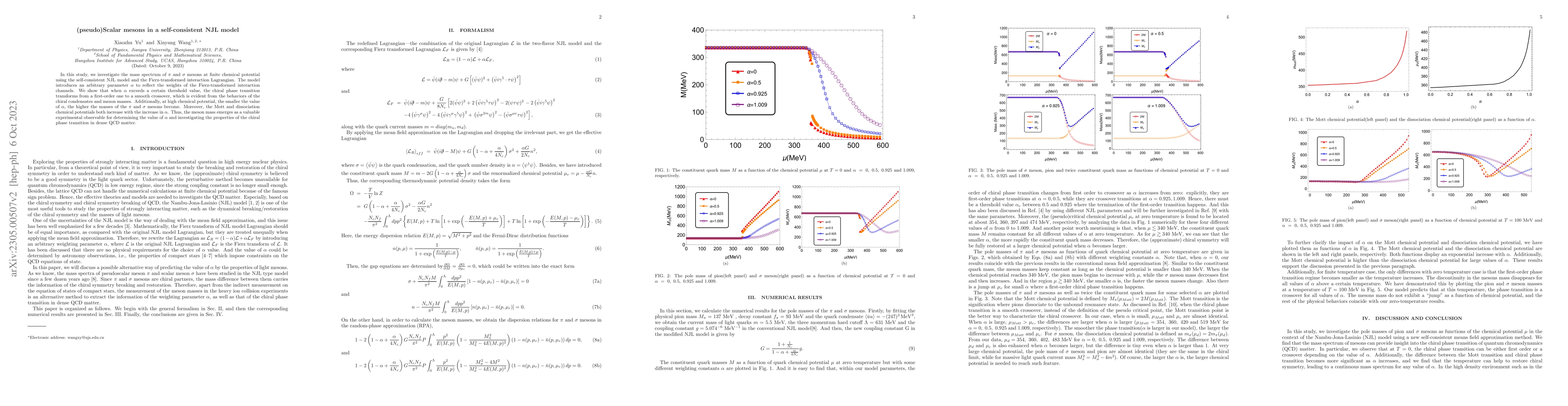 Thumbnail for (pseudo)Scalar mesons in a self-consistent NJL model