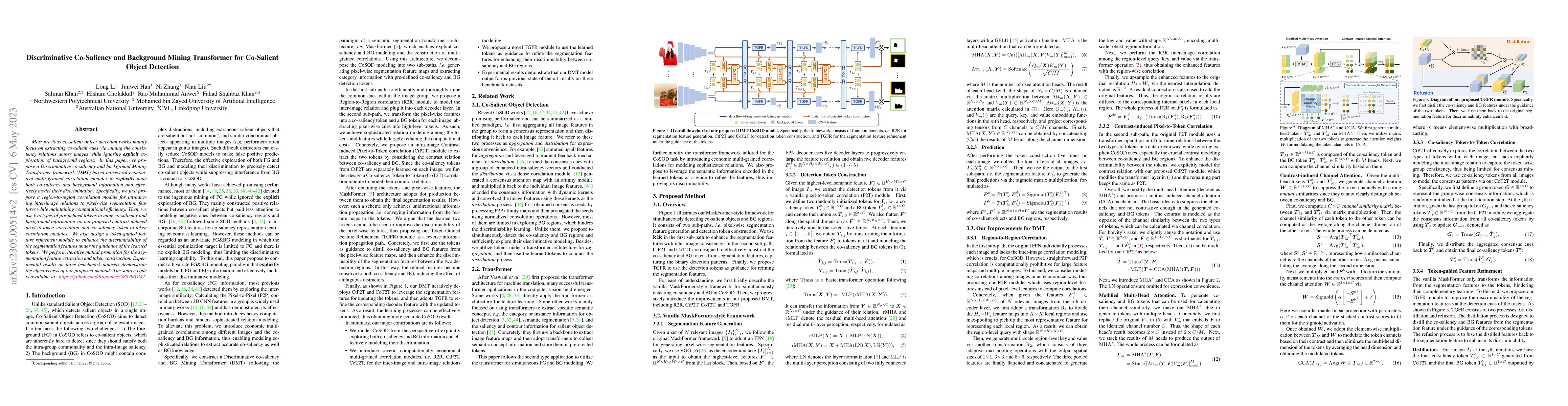 Thumbnail for Discriminative Co-Saliency and Background Mining Transformer for
  Co-Salient Object Detection