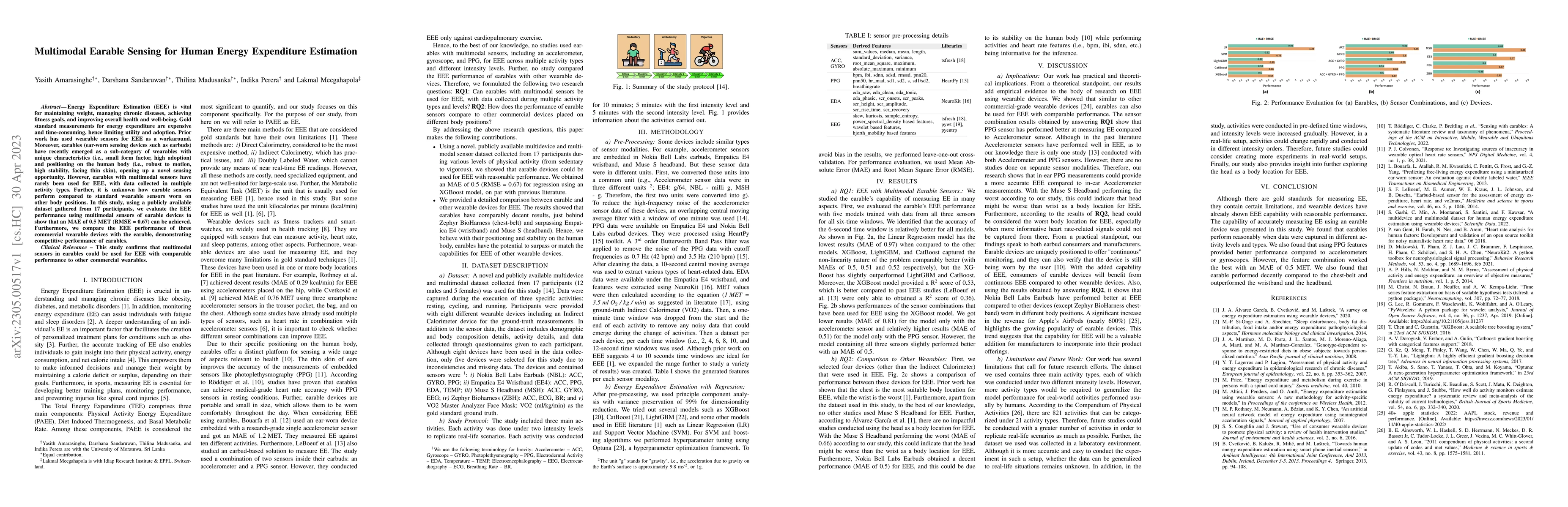 Thumbnail for Multimodal Earable Sensing for Human Energy Expenditure Estimation