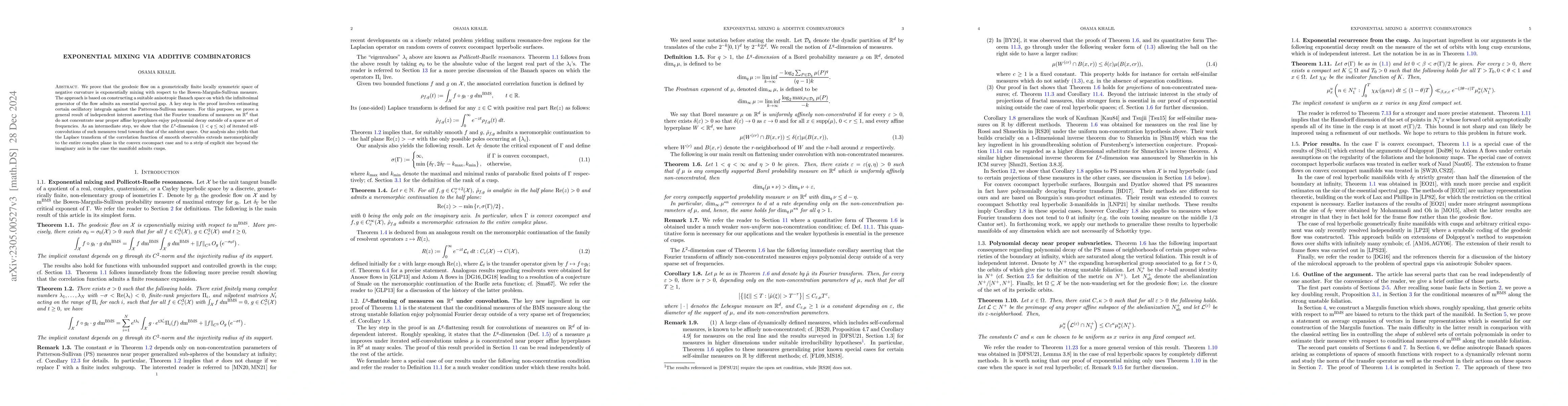 Thumbnail for Exponential Mixing Via Additive Combinatorics