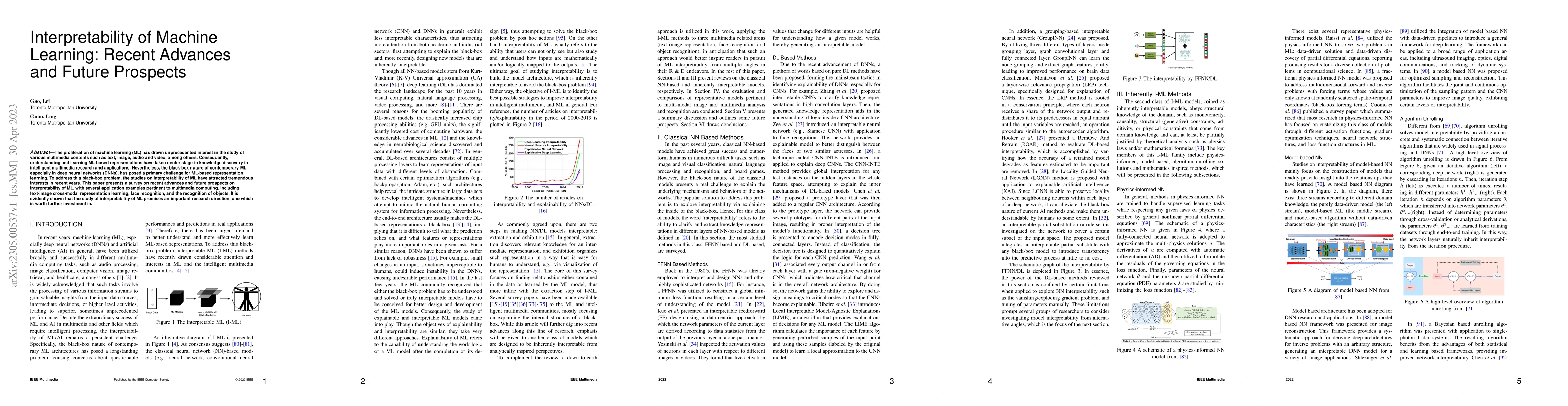 Thumbnail for Interpretability of Machine Learning: Recent Advances and Future
  Prospects