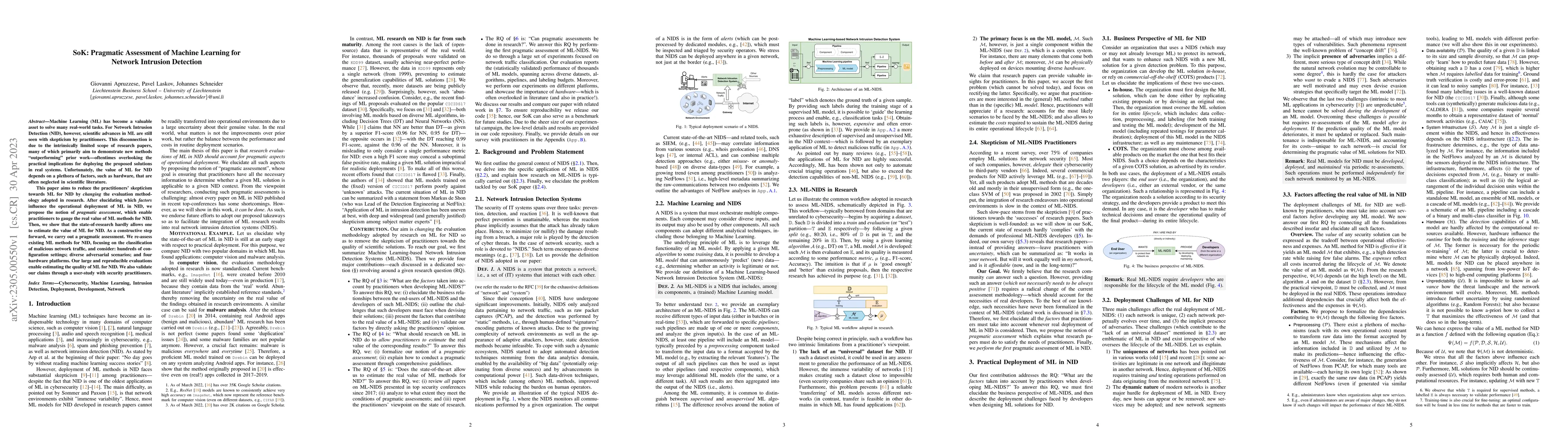 Thumbnail for SoK: Pragmatic Assessment of Machine Learning for Network Intrusion
  Detection