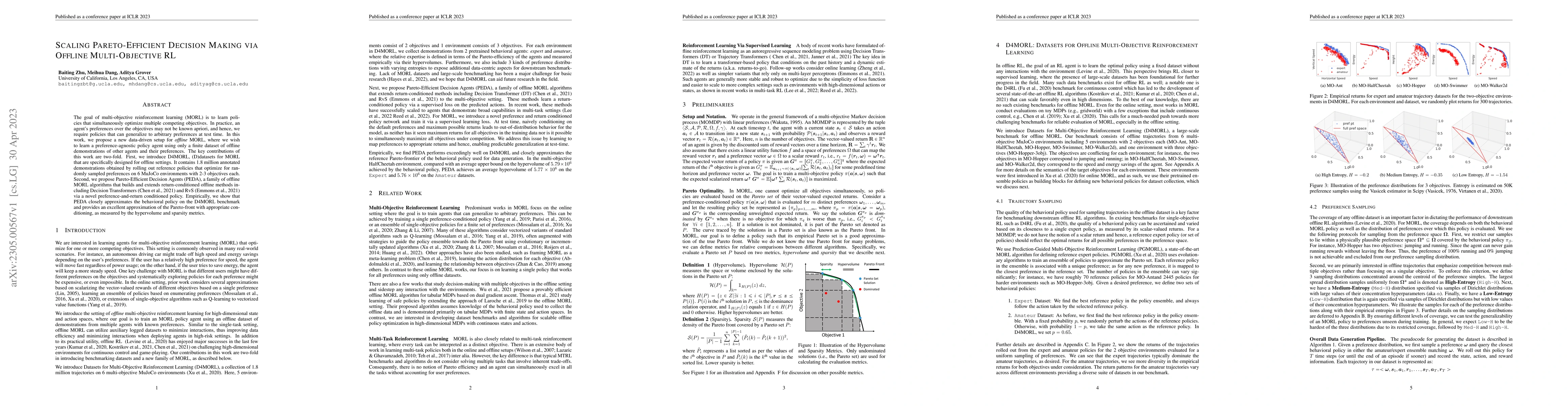Thumbnail for Scaling Pareto-Efficient Decision Making Via Offline Multi-Objective RL