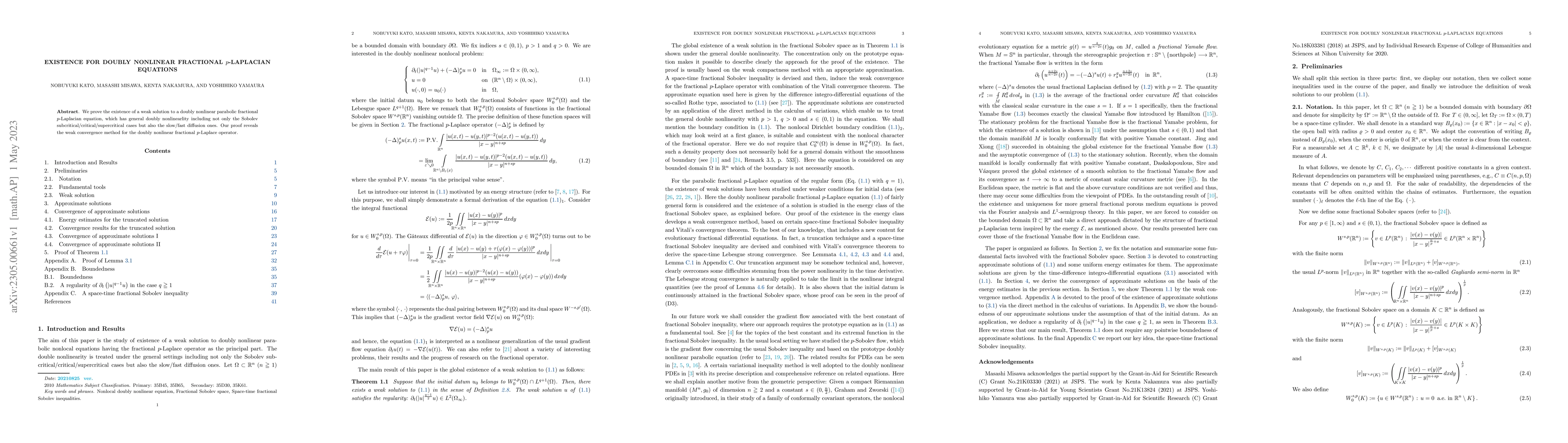 Thumbnail for Existence for doubly nonlinear fractional $p$-Laplacian equations
