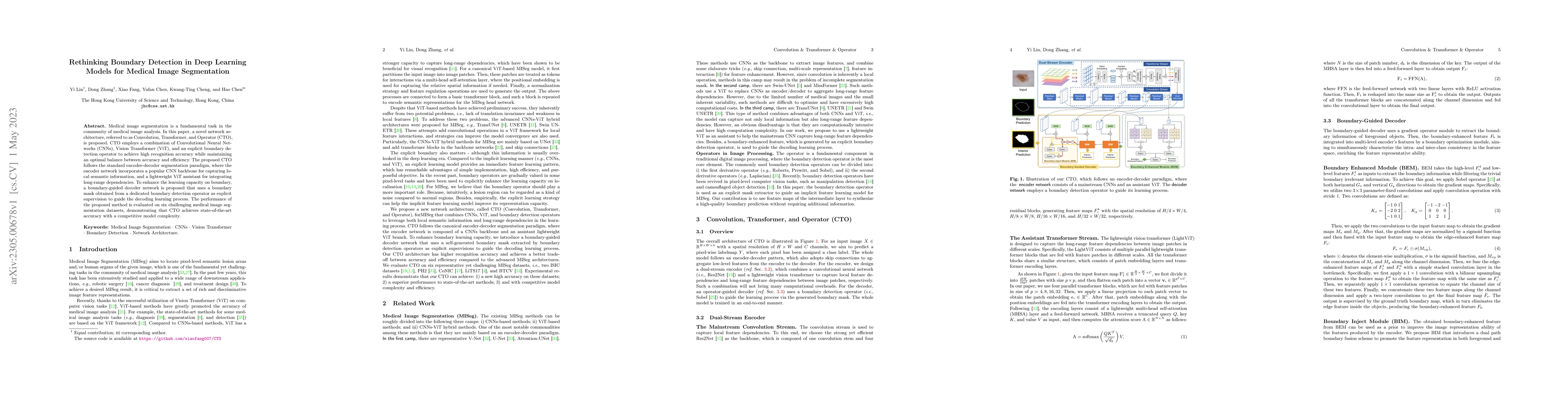 Thumbnail for Rethinking Boundary Detection in Deep Learning Models for Medical Image
  Segmentation