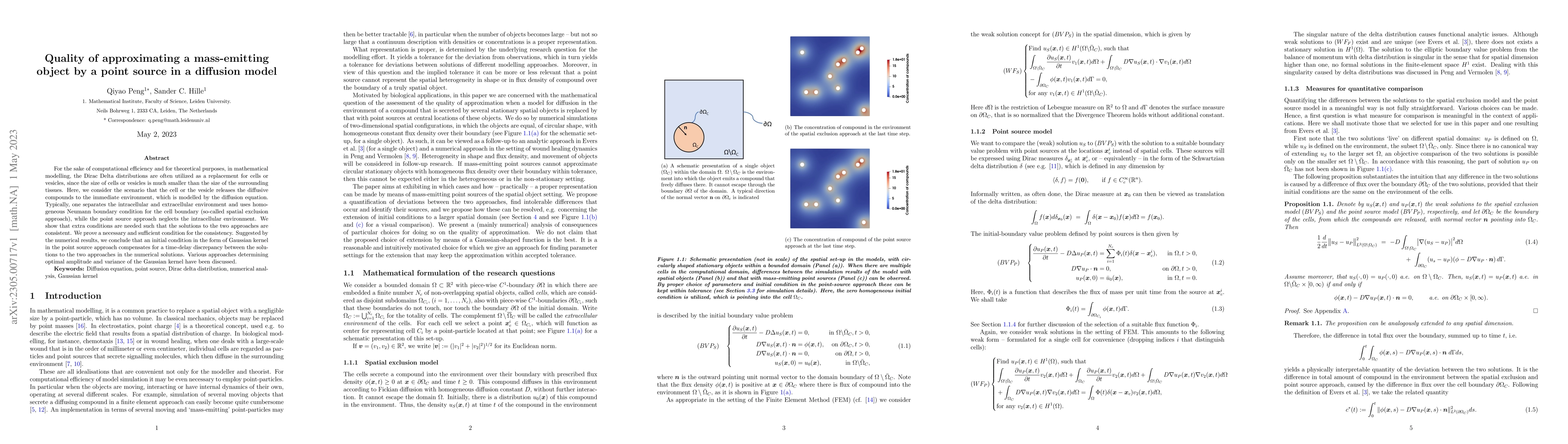 Thumbnail for Quality of approximating a mass-emitting object by a point source in a
  diffusion model