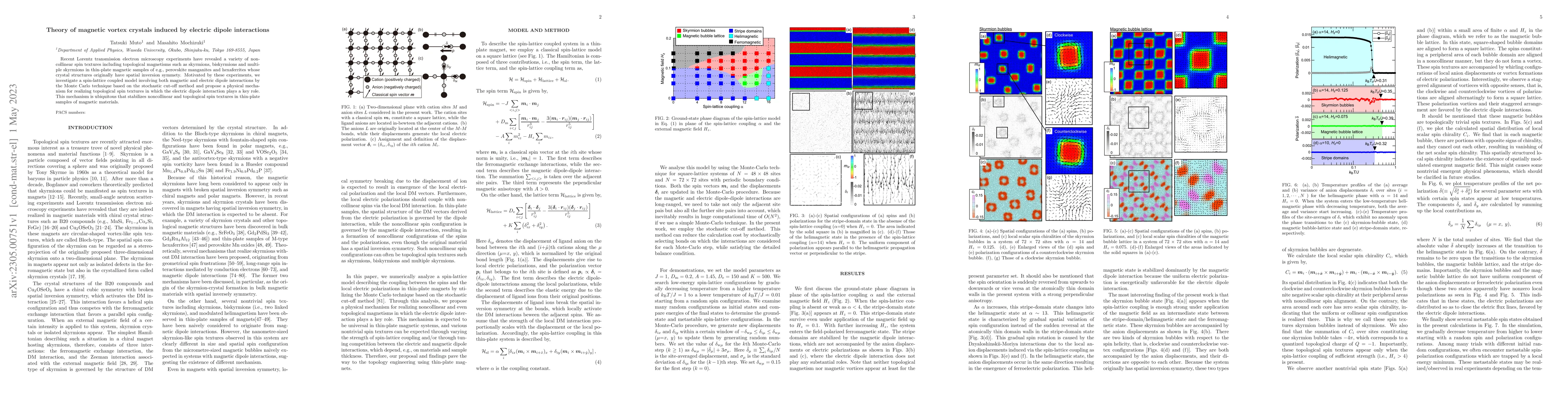 Thumbnail for Theory of magnetic vortex crystals induced by electric dipole
  interactions