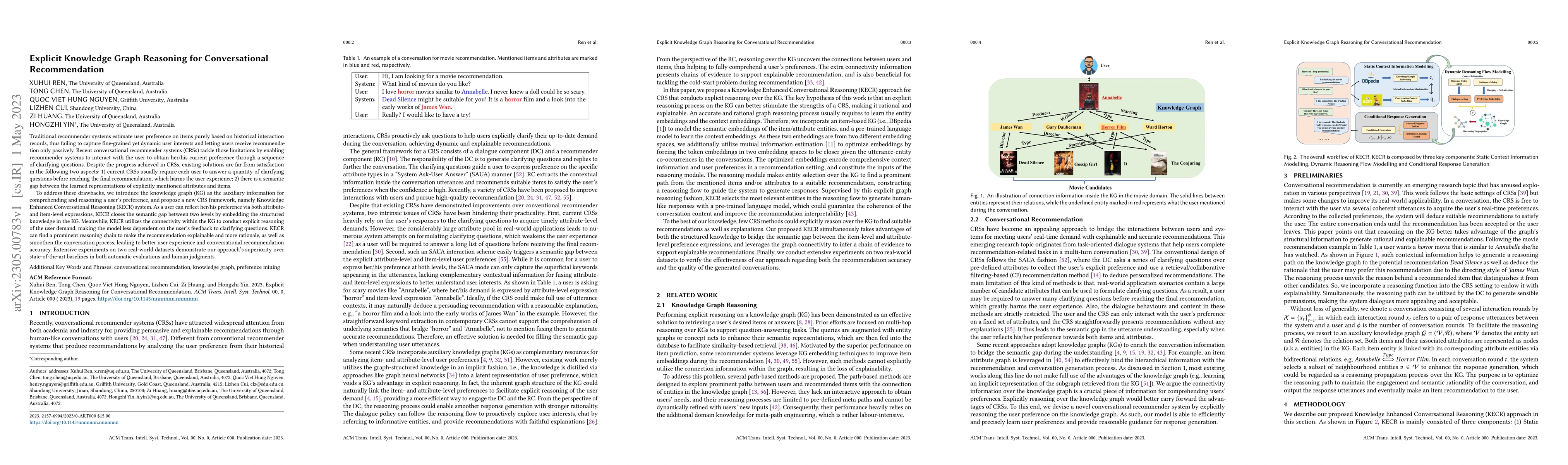 Thumbnail for Explicit Knowledge Graph Reasoning for Conversational Recommendation