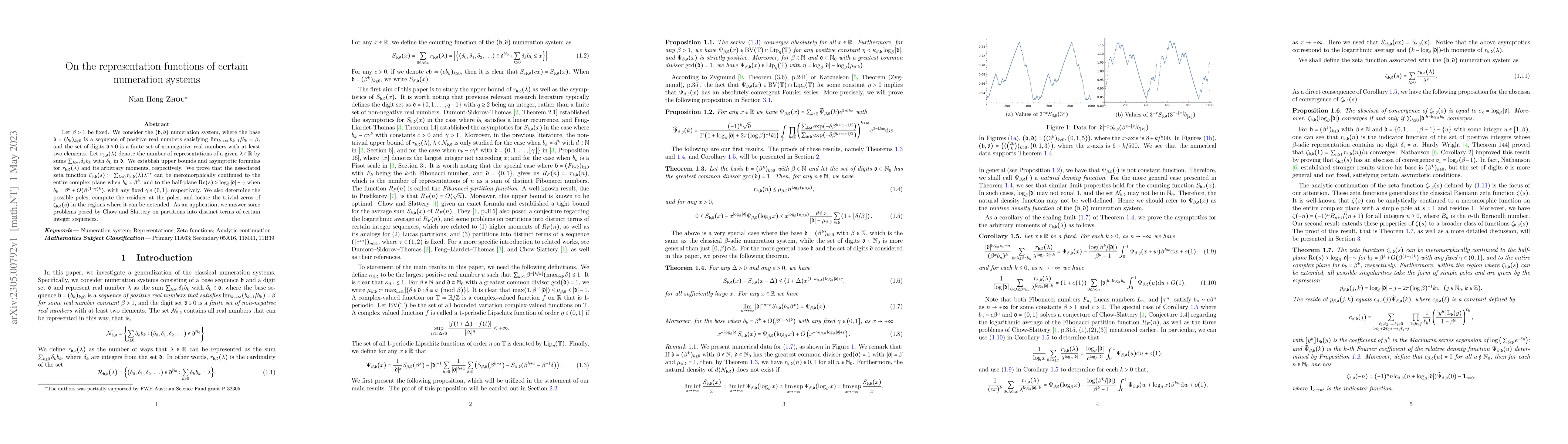 Thumbnail for On the representation functions of certain numeration systems