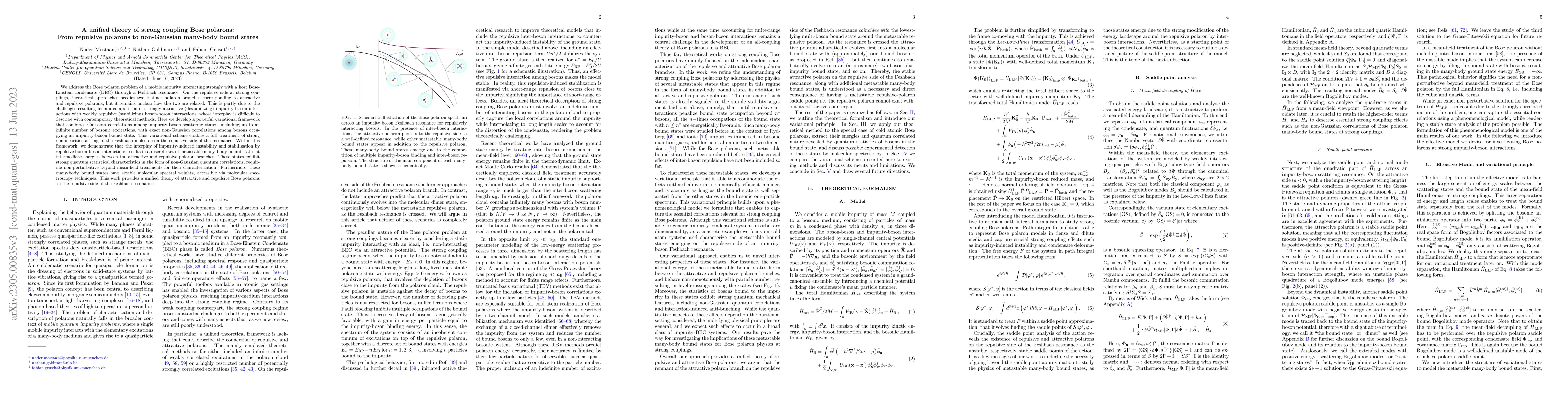 Thumbnail for A unified theory of strong coupling Bose polarons: From repulsive
  polarons to non-Gaussian many-body bound states