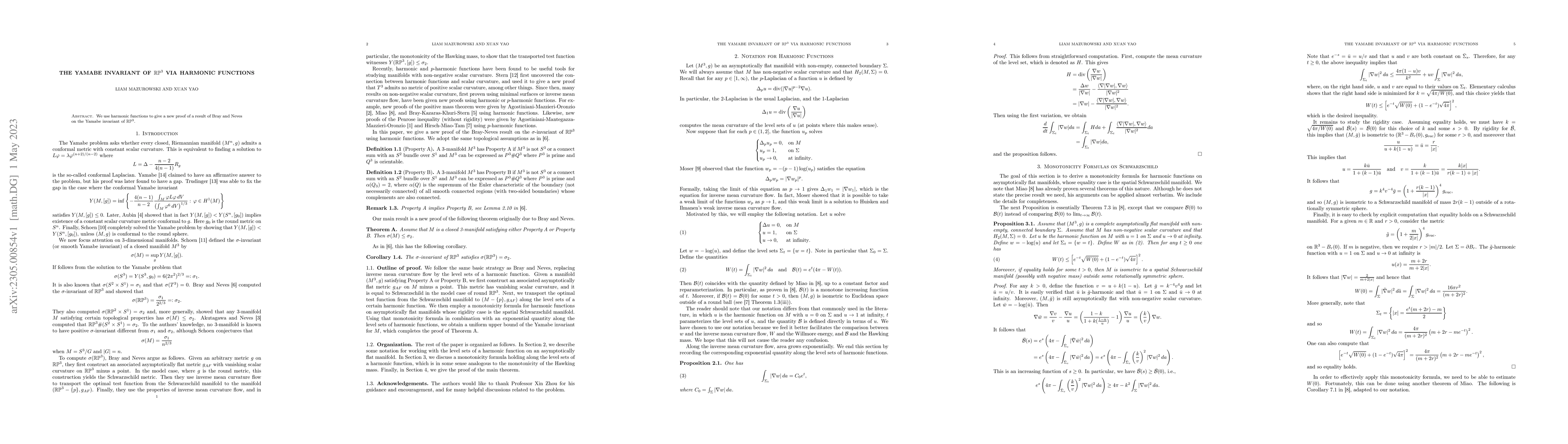 Thumbnail for The Yamabe Invariant of $\mathbb{RP}^3$ via Harmonic Functions