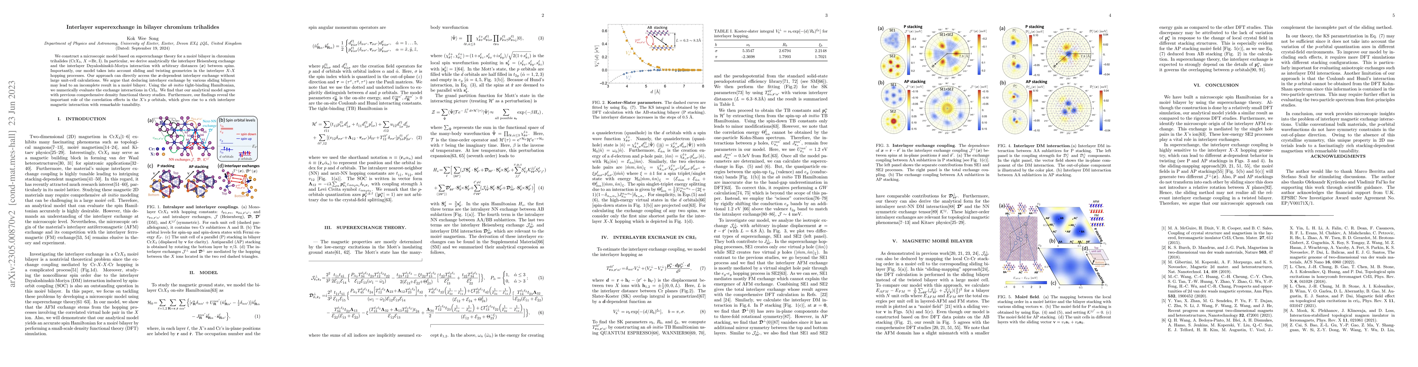Thumbnail for Interlayer superexchange in bilayer chromium trihalides