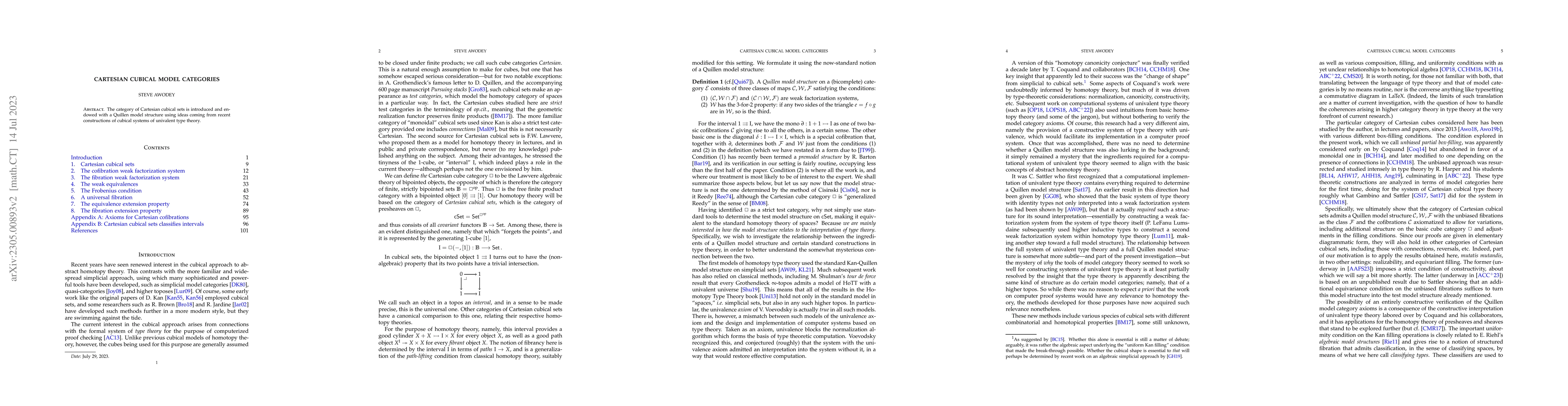 Thumbnail for Cartesian cubical model categories