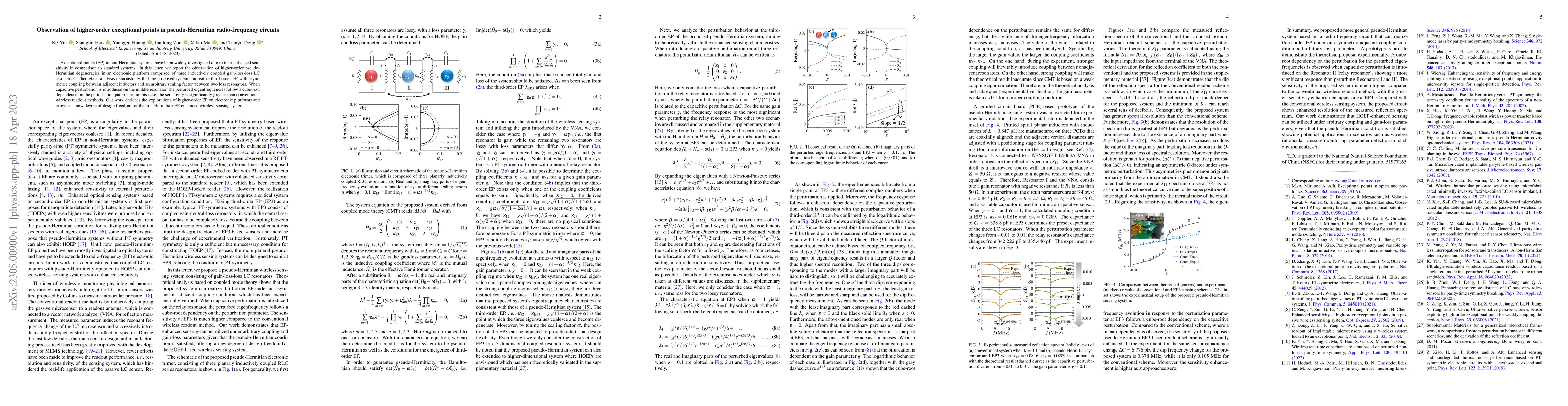 Thumbnail for Observation of higher-order exceptional points in pseudo-Hermitian
  radio-frequency circuits