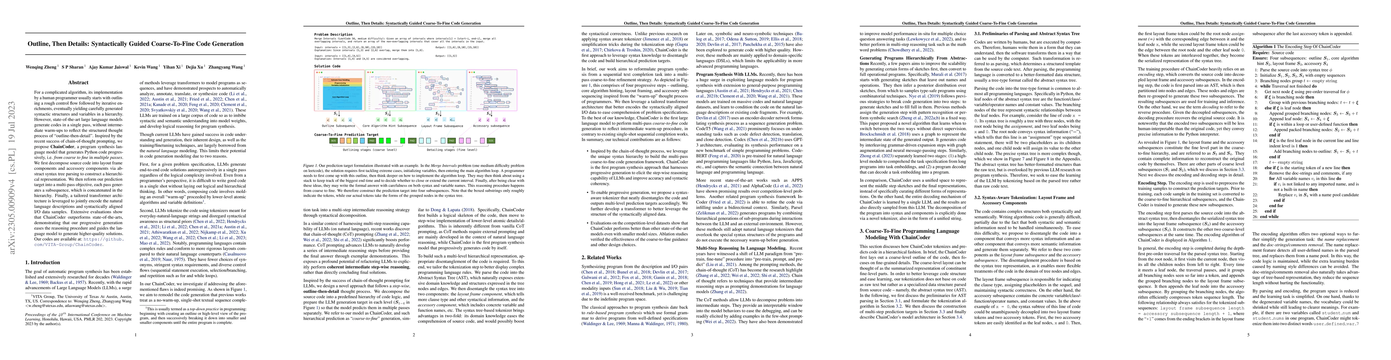 Thumbnail for Outline, Then Details: Syntactically Guided Coarse-To-Fine Code
  Generation