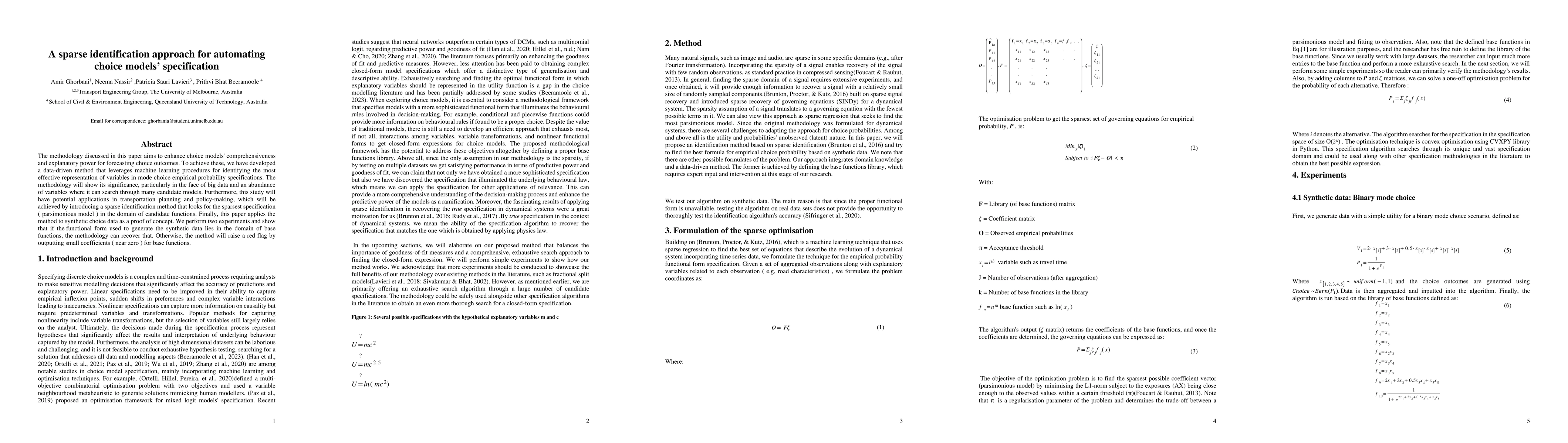 Thumbnail for A sparse identification approach for automating choice models'
  specification