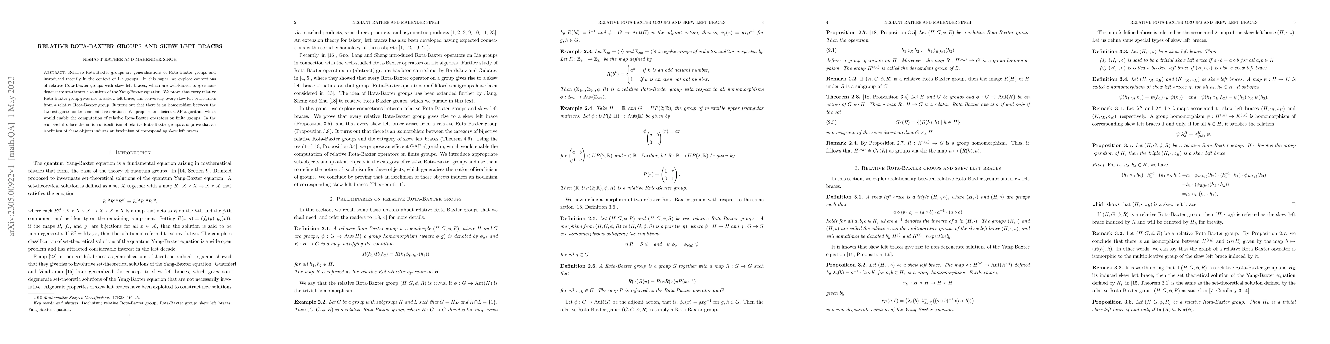 Thumbnail for Relative Rota-Baxter groups and skew left braces