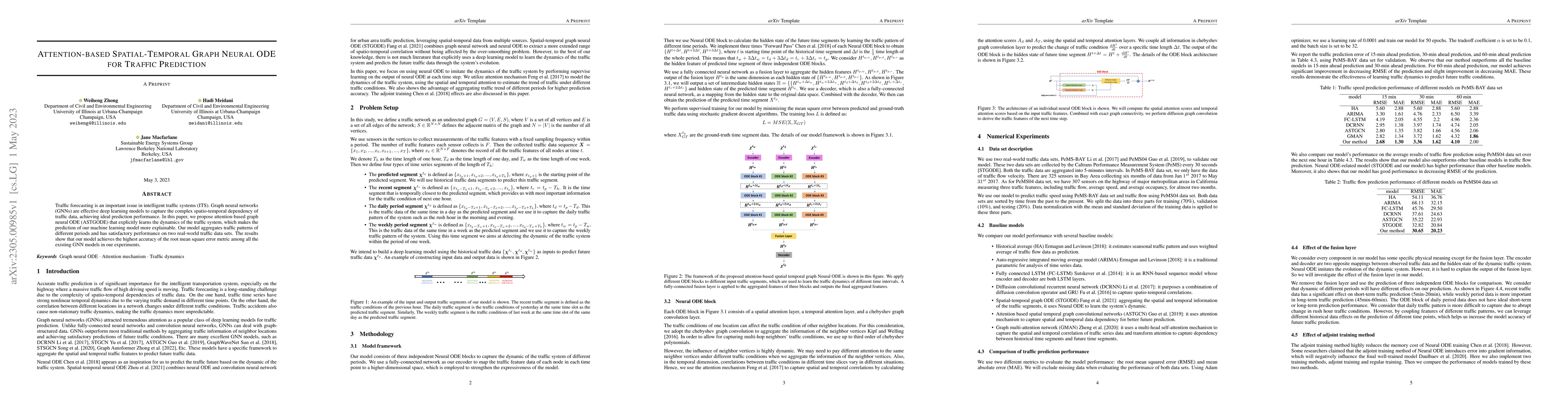 Thumbnail for Attention-based Spatial-Temporal Graph Neural ODE for Traffic Prediction
