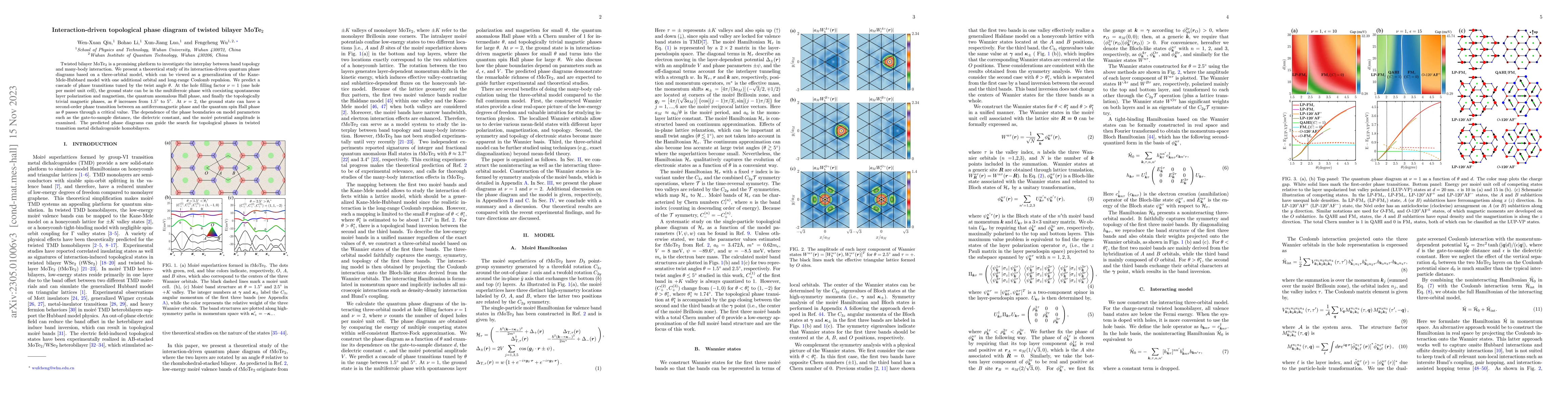 Thumbnail for Interaction-driven topological phase diagram of twisted bilayer MoTe$_2$