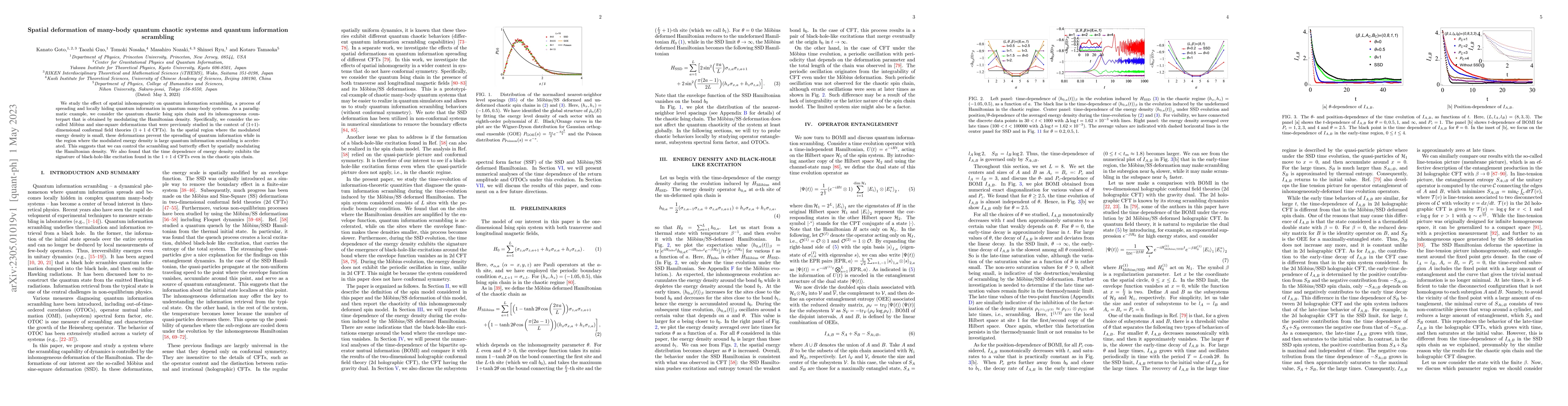 Thumbnail for Spatial deformation of many-body quantum chaotic systems and quantum
  information scrambling