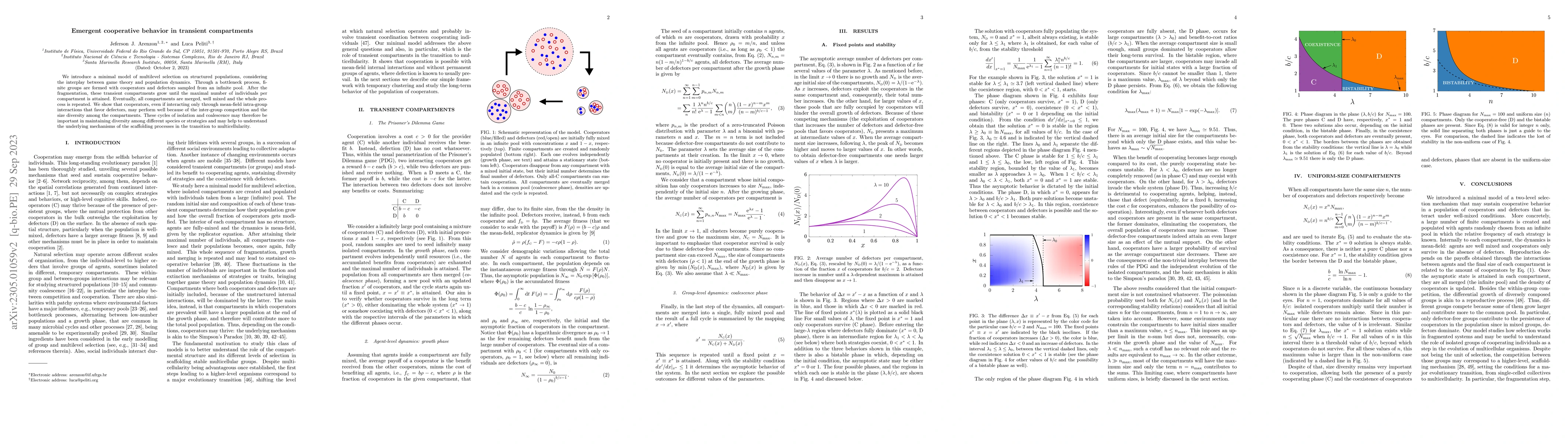 Thumbnail for Emergent cooperative behavior in transient compartments