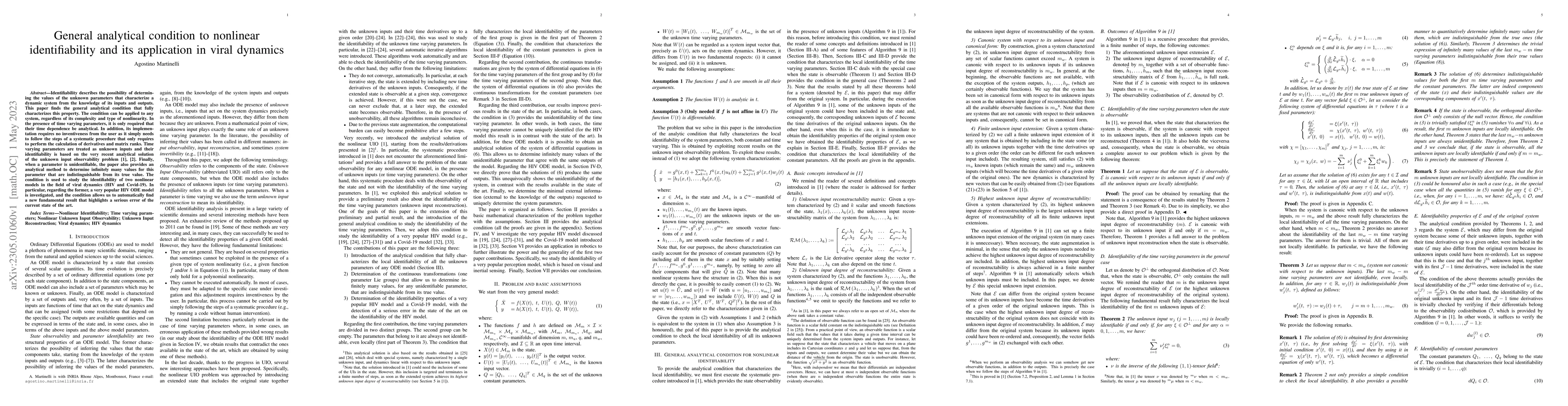 Thumbnail for General analytical condition to nonlinear identifiability and its
  application in viral dynamics