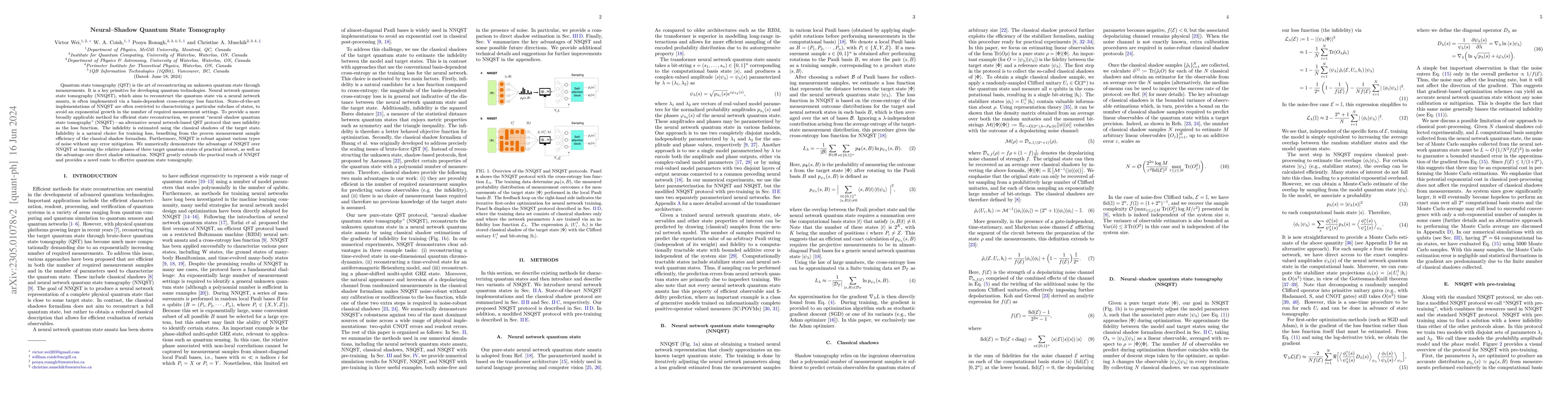 Thumbnail for Neural-Shadow Quantum State Tomography