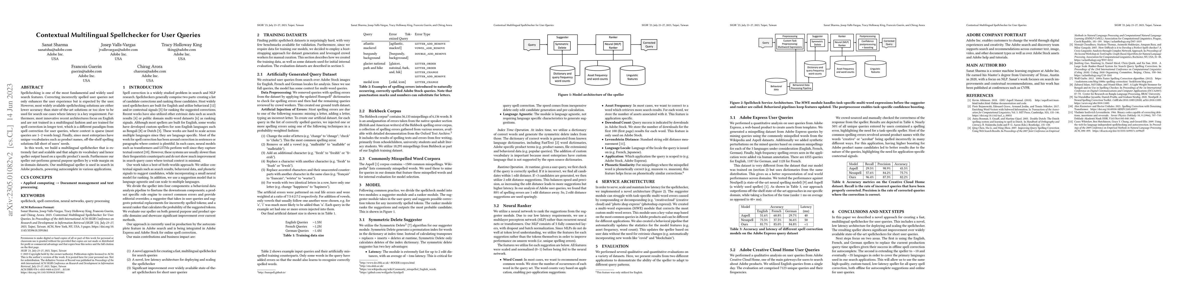 Thumbnail for Contextual Multilingual Spellchecker for User Queries