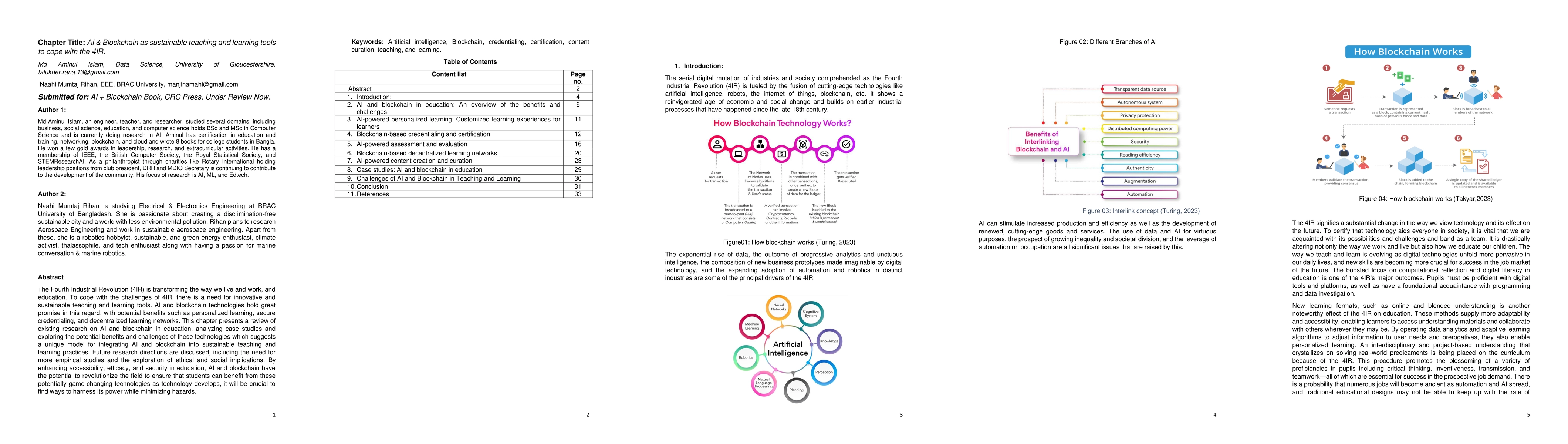 Thumbnail for AI & Blockchain as sustainable teaching and learning tools to cope with
  the 4IR
