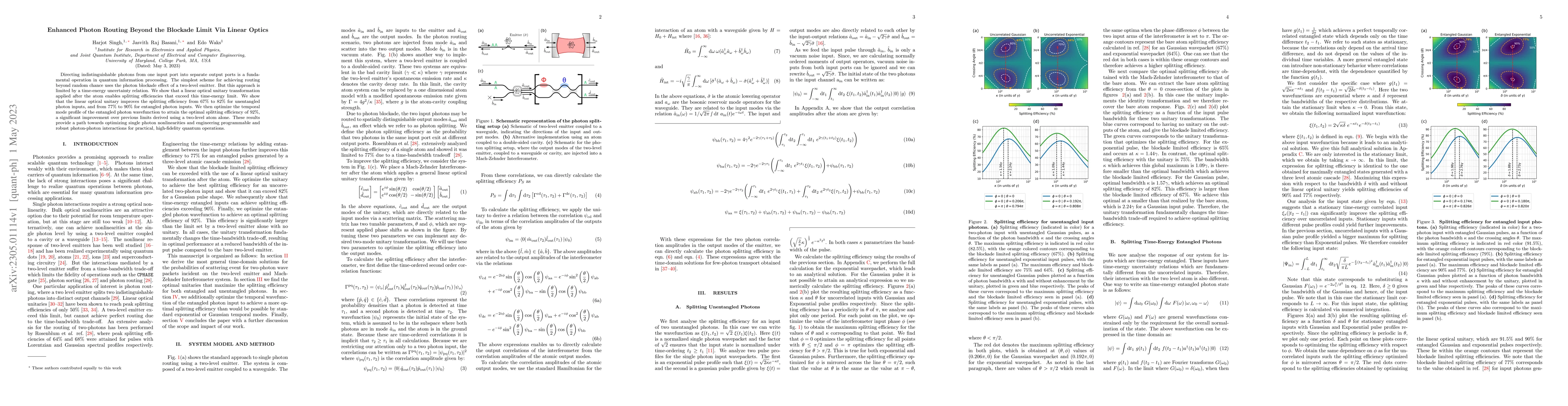 Thumbnail for Enhanced Photon Routing Beyond the Blockade Limit Via Linear Optics