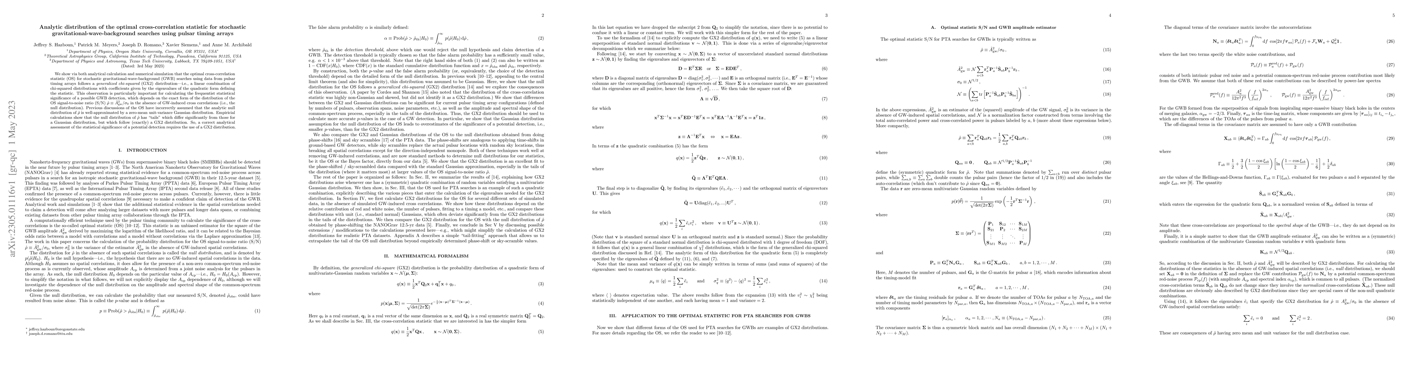 Thumbnail for Analytic distribution of the optimal cross-correlation statistic for
  stochastic gravitational-wave-background searches using pulsar timing arrays