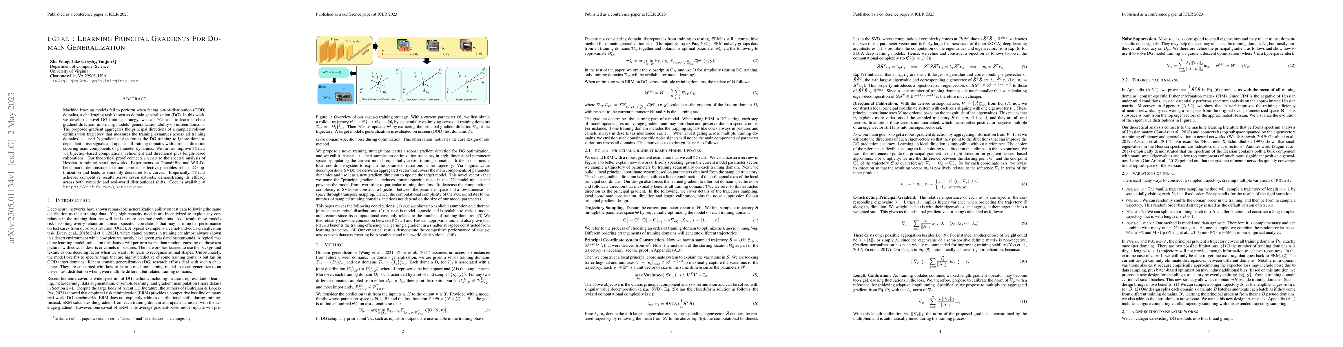 Thumbnail for PGrad: Learning Principal Gradients For Domain Generalization