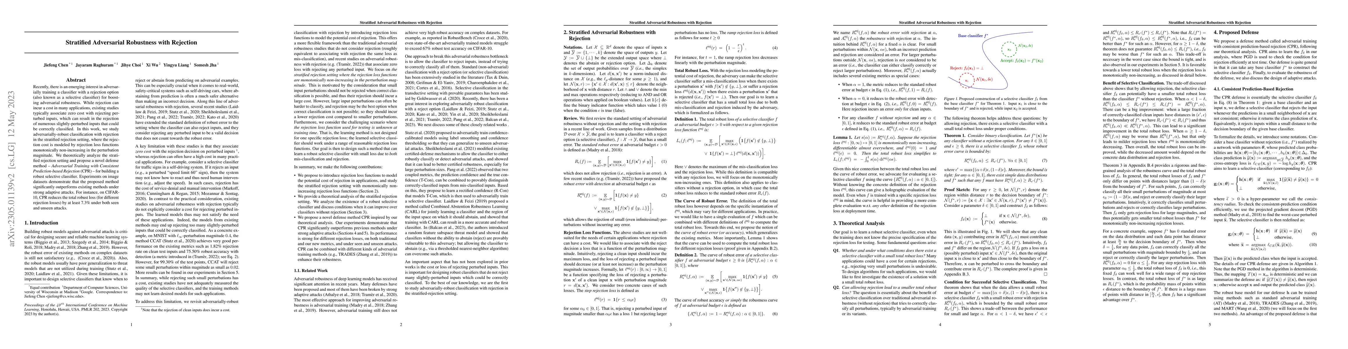Thumbnail for Stratified Adversarial Robustness with Rejection