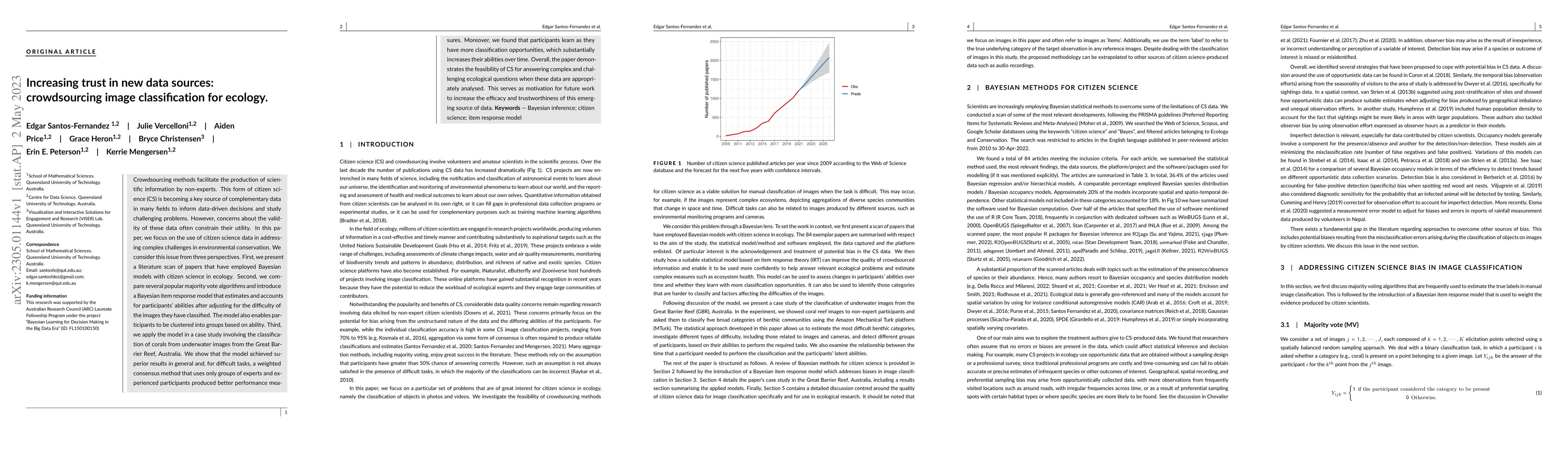 Thumbnail for Increasing trust in new data sources: crowdsourcing image classification
  for ecology