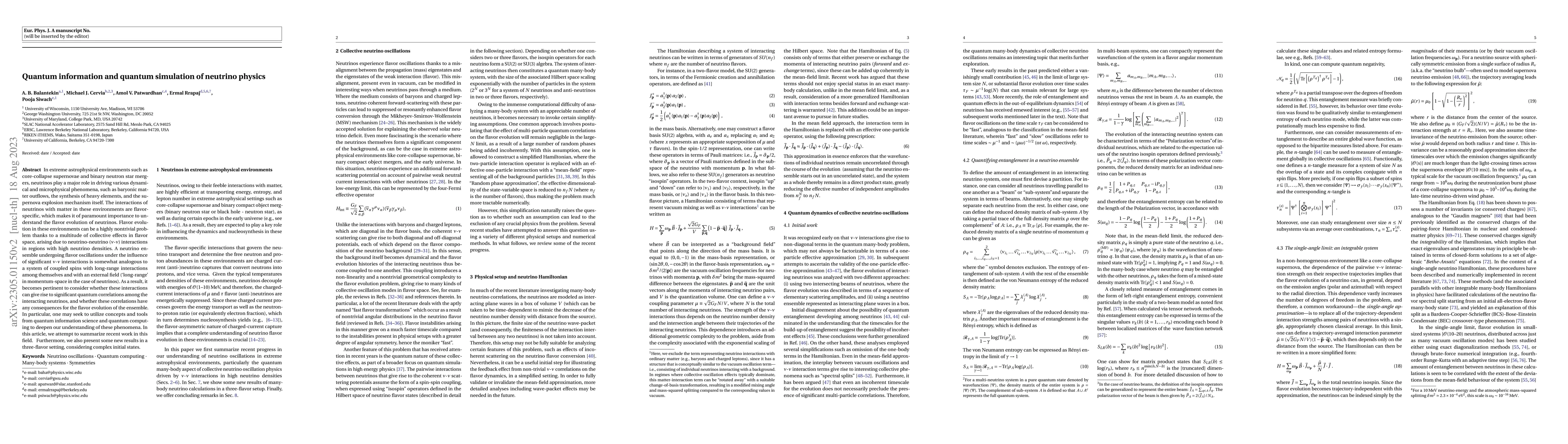 Thumbnail for Quantum information and quantum simulation of neutrino physics